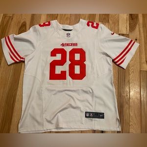 49er white Carlos Hyde jersey